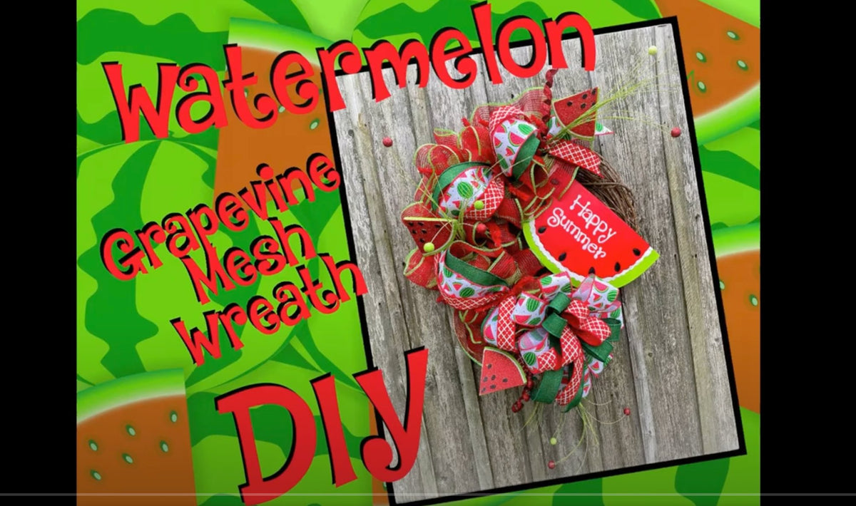 DIY Watermelon Summer Wreath - How to Make a Summer Wreath – White ...