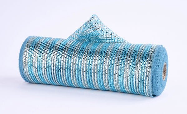 10" Wide Foil Mesh: Light Blue, Champagne, Smoke Blue (10 Yards) RY8017JF - White Bayou Wreaths & Supply