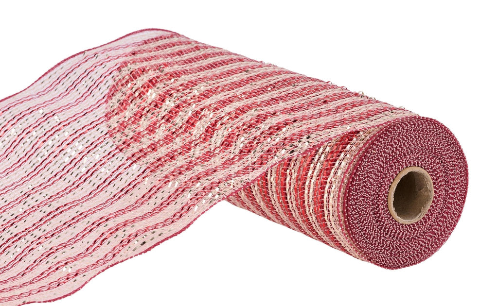 10" x 10yd Wide Foil Mesh: Red, Champagne, Rose | RY8017JJ - White Bayou Wreaths & Supply