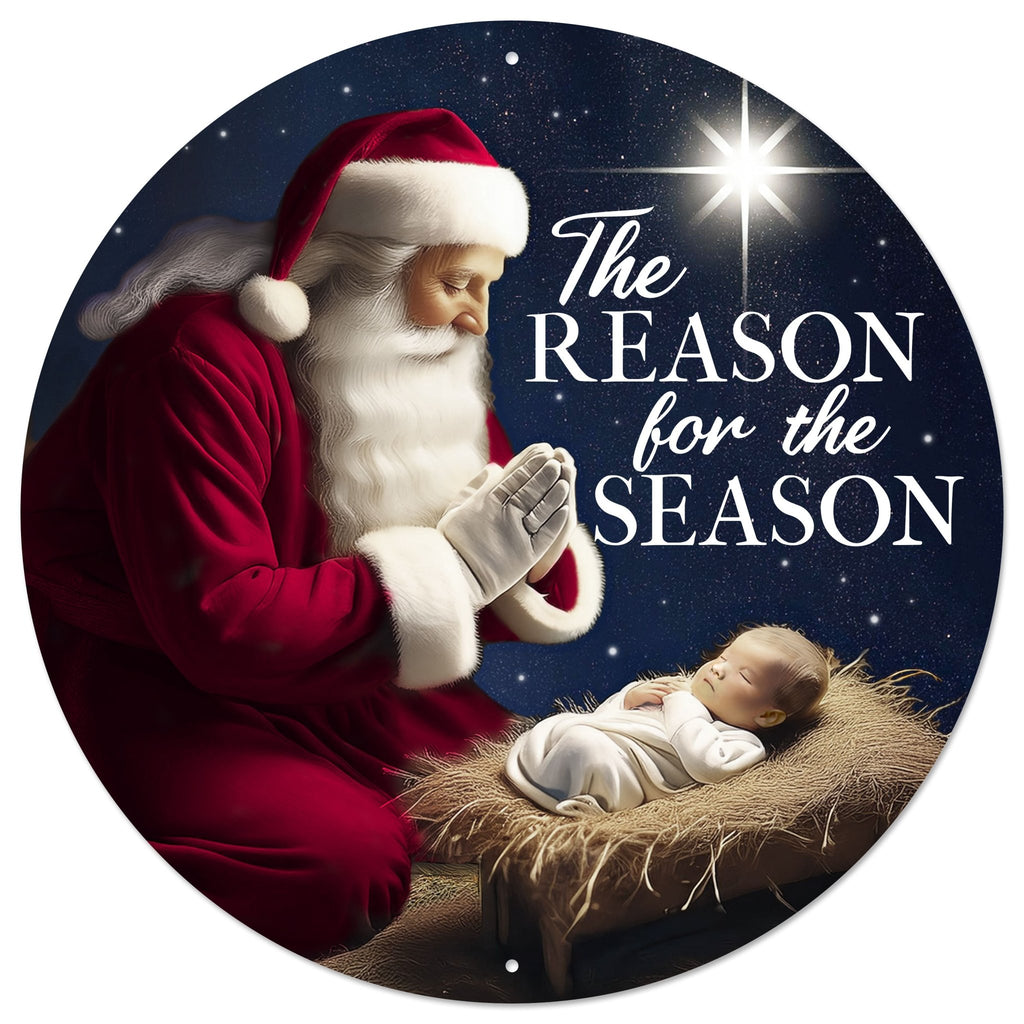 12" Dia Reason For The Season Sign | MD1666 - White Bayou Wreaths & Supply