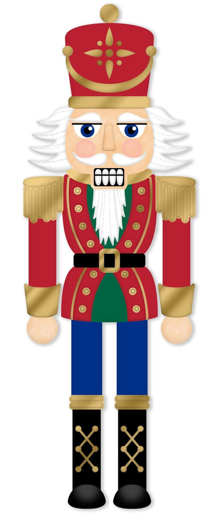 12" Traditional Nutcracker Soldier Metal Sign – Classic Christmas Wall Décor MD167027 - White Bayou Wreaths & Supply