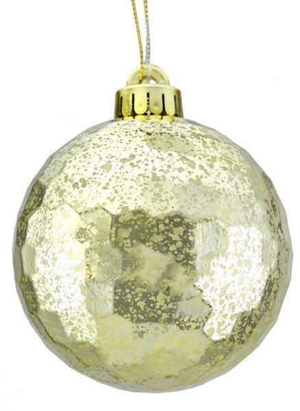 120mm Antique Look Honeycomb Ball Ornament: Shiny Gold - XH956008 - White Bayou Wreaths & Supply