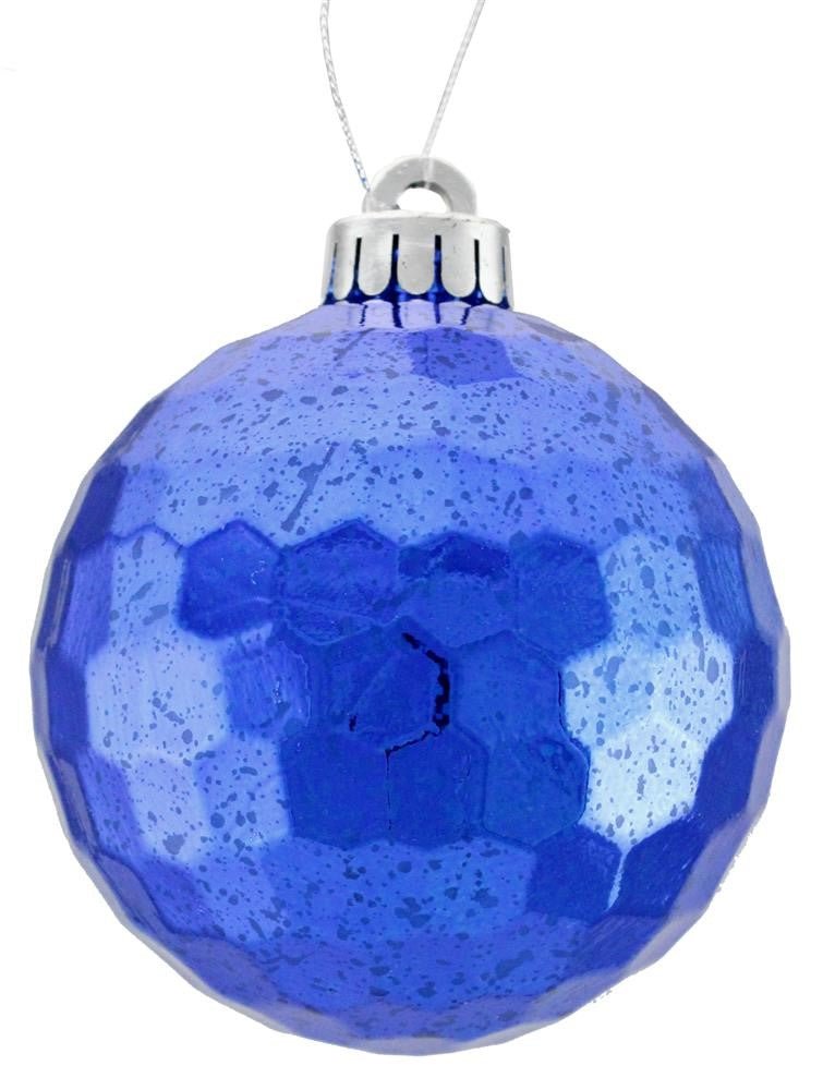 120mm Antique Look Honeycomb Ball Ornament – Shiny Royal Blue Decoration | XH956025 - White Bayou Wreaths & Supply