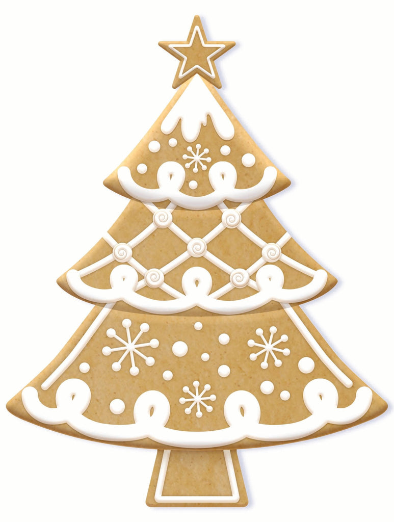 12.5"H Metal/Embossed Gingerbread Tree - MD1661H6 - White Bayou Wreaths & Supply