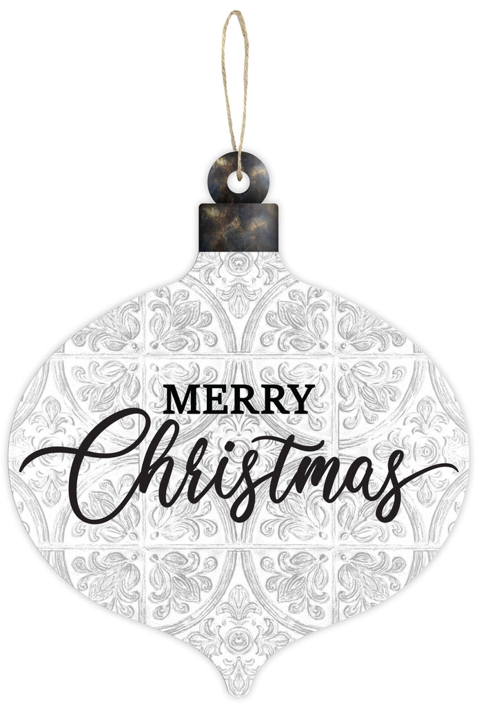 12"H x 10"L Merry Christmas Orn Sign - AP741027 - White Bayou Wreaths & Supply