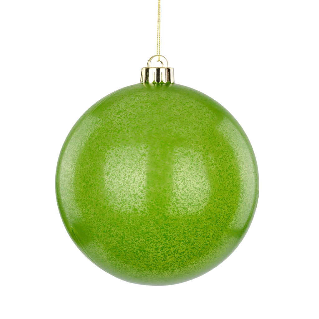 150mm VP Speckle Ball Ornament: Lime Green - XH963469 - White Bayou Wreaths & Supply