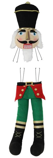 2 Piece 33"H Nutcracker Decor Kit: White, Black, Red, Green, Blue, Gold - XC6266 - White Bayou Wreaths & Supply
