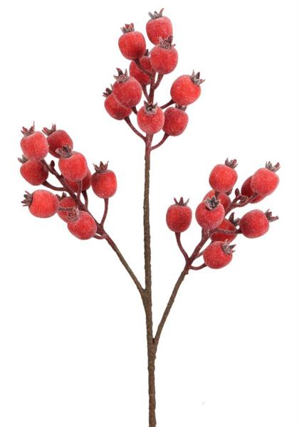 24 Inch Red Berry Spray – Christmas Floral Stem Accent | EC418324 - White Bayou Wreaths & Supply