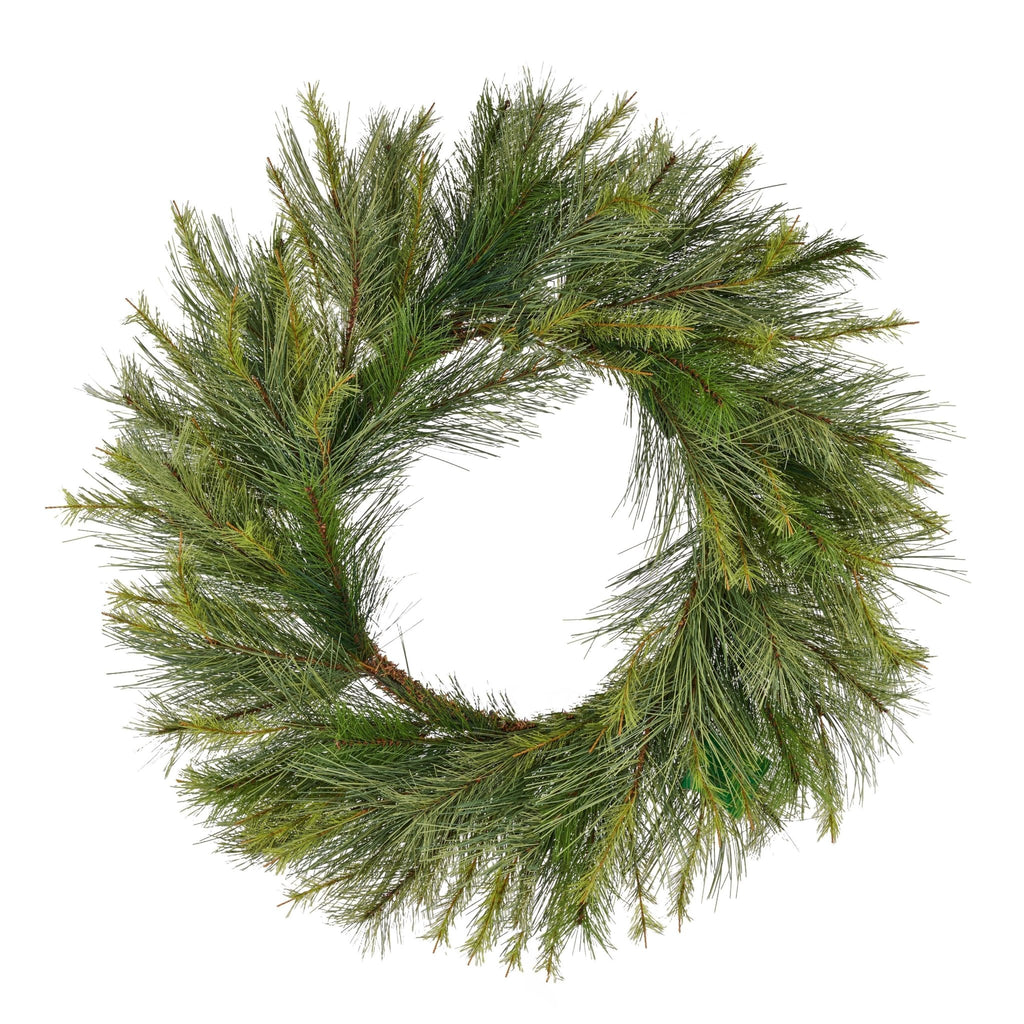 24"Dia Mixed Pine Wreath Green - XX8772 - White Bayou Wreaths & Supply