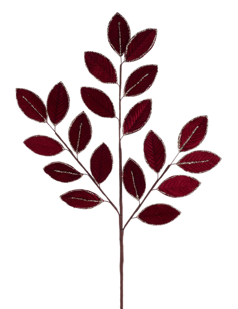 26"L Leaf Spray: Burgundy, Champagne | XS252905 - White Bayou Wreaths & Supply