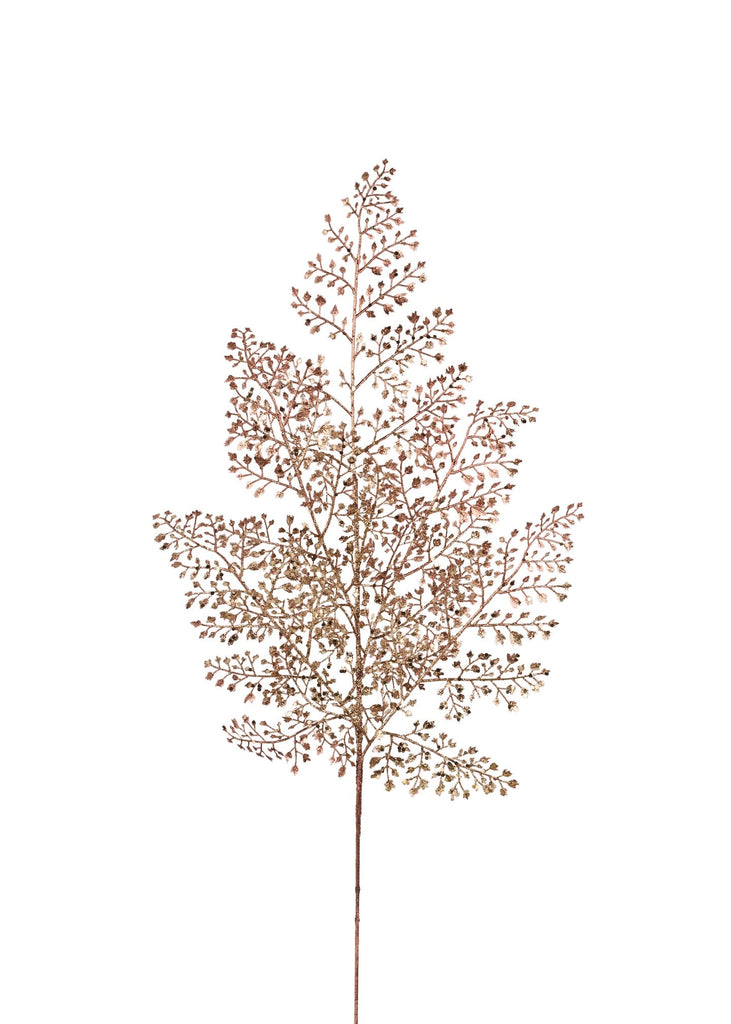 27"L Metallic Fern Leaf Spray Copper - XS244367 - White Bayou Wreaths & Supply