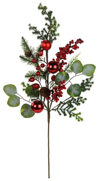 29.5"L Spray W/Pine/Eucalyptus/Berry - XX9223 - White Bayou Wreaths & Supply
