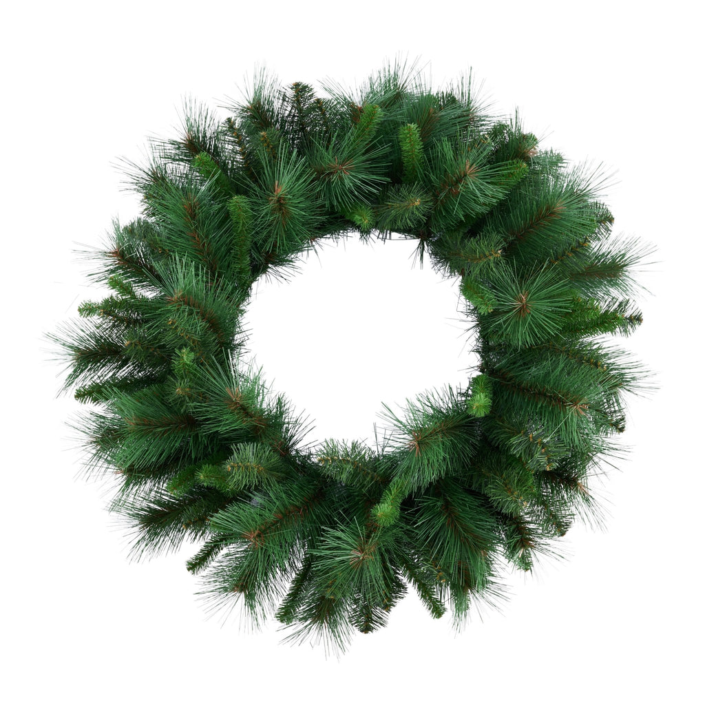 30" Mixed Pine Wreath – Artificial Christmas Greenery - XW1704 - White Bayou Wreaths & Supply