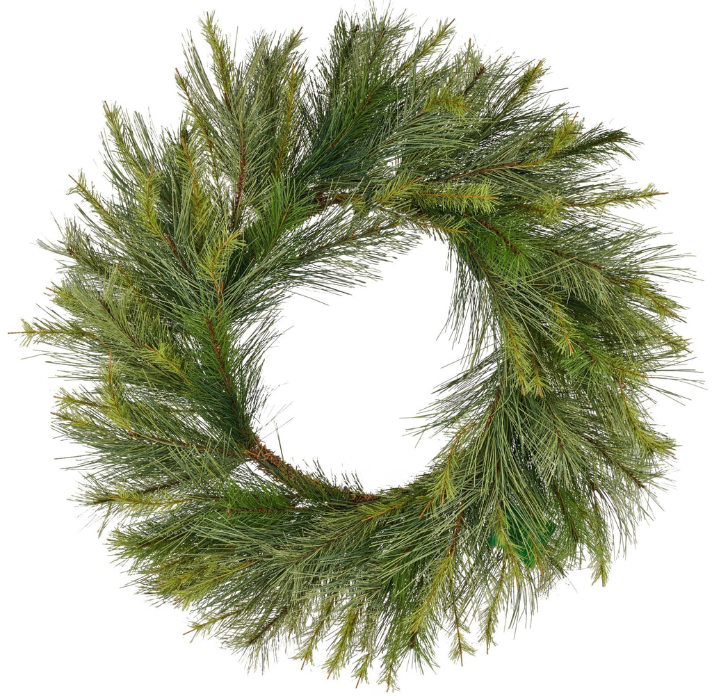 30"Dia Mixed Pine Wreath Green - XX8773 - White Bayou Wreaths & Supply