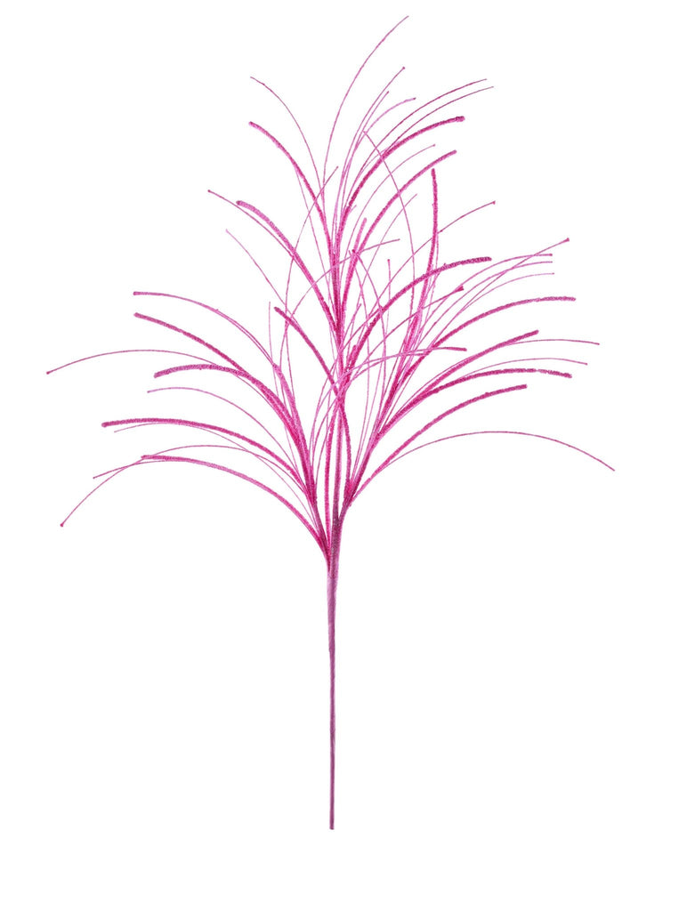 31"L Glitter/Mini Bead/Fishline Spray: Iridescent Light Pink - MN032922 - White Bayou Wreaths & Supply