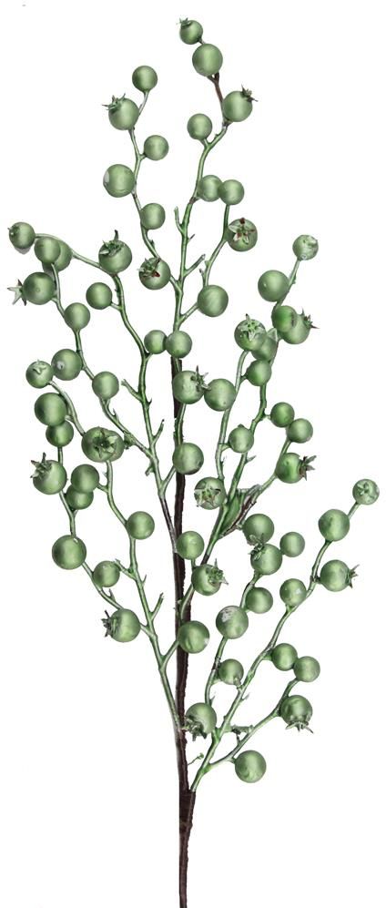 31"L Special End Berry/Round Berry Spray: Metallic Matte Lime | EC580462 - White Bayou Wreaths & Supply