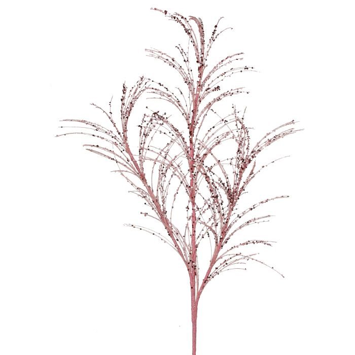 34" Glitter Sequin Pampas Grass Spray – Blush Pink | Regency MTX68965 - White Bayou Wreaths & Supply