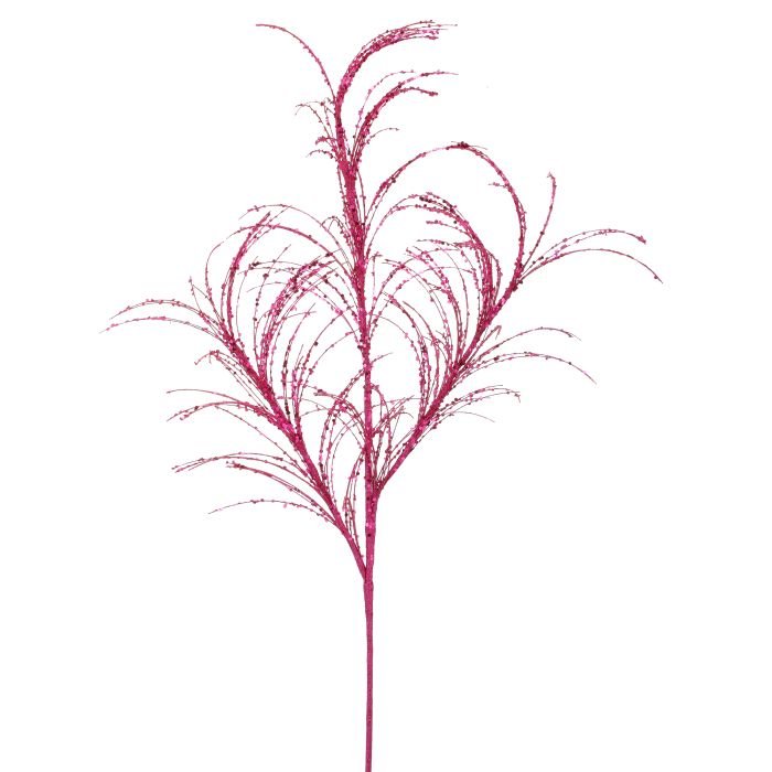 34" Glitter Sequin Pampas Grass Spray – Hot Pink | Regency MTX68965 - White Bayou Wreaths & Supply