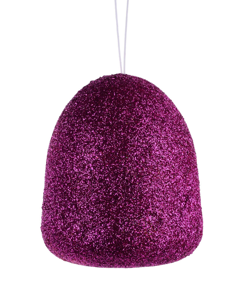 5" Hot Pink Glitter Gumdrop Ornament – Candy Christmas Tree Décor | XJ711707 - White Bayou Wreaths & Supply