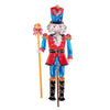 Traditional Nutcracker Stake by Rosanne Beck – 8 x 0.5 x 16 inch metal nutcracker Christmas decoration for hanging or outdoor stake display.