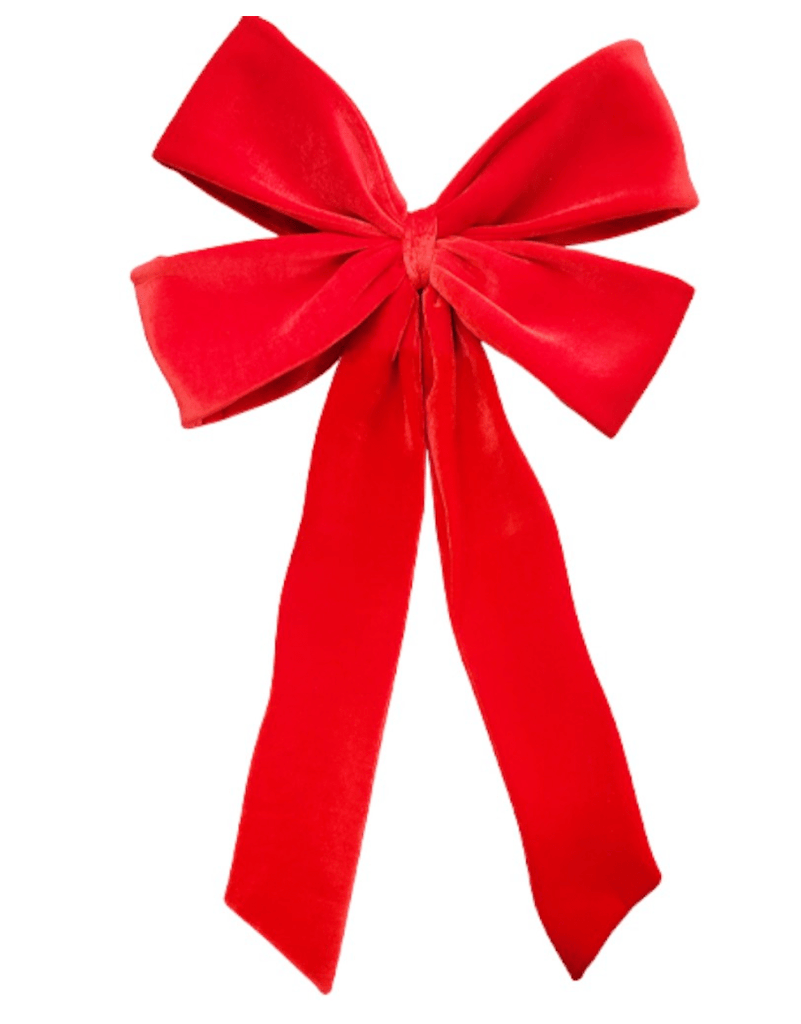 Designers Excellence 47.25" Velvet Bow: Red (294464) - White Bayou Wreaths & Supply