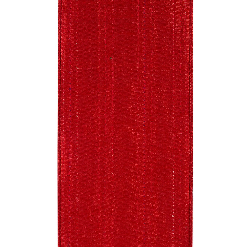 Reliant 4" Glitter Deluxe Stripe: Red, Green, Blue, Gold (5 Yards) 94288W - 001 - 10D - White Bayou Wreaths & Supply