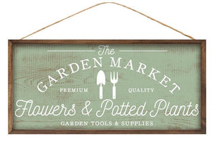 12.5"L x 6"H Garden Market Sign - AP8750
