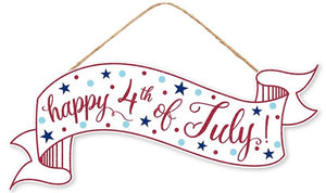 15"L x 6.25"H 4th of July Banner Sign - AP8867