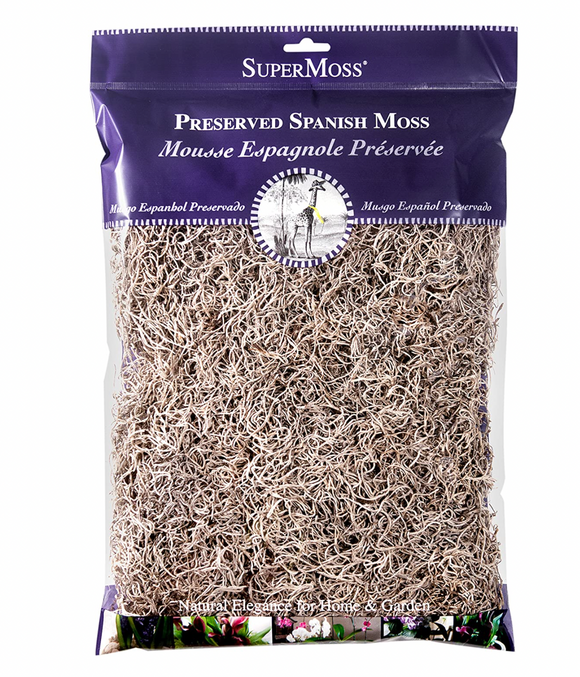 Spanish Moss Preserved: Color: Natural 325 cu. inch, 8 oz - #26914