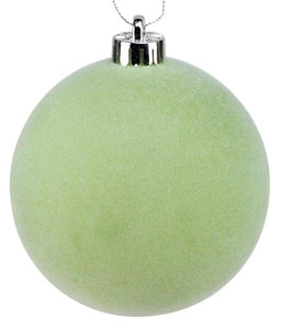 120mm Smooth Flocked Ball Ornament: Sage Green - XH1138X8
