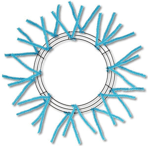 15" Wire,25"OAD Pencil Work Form: Wreath - Turquoise - XX750441